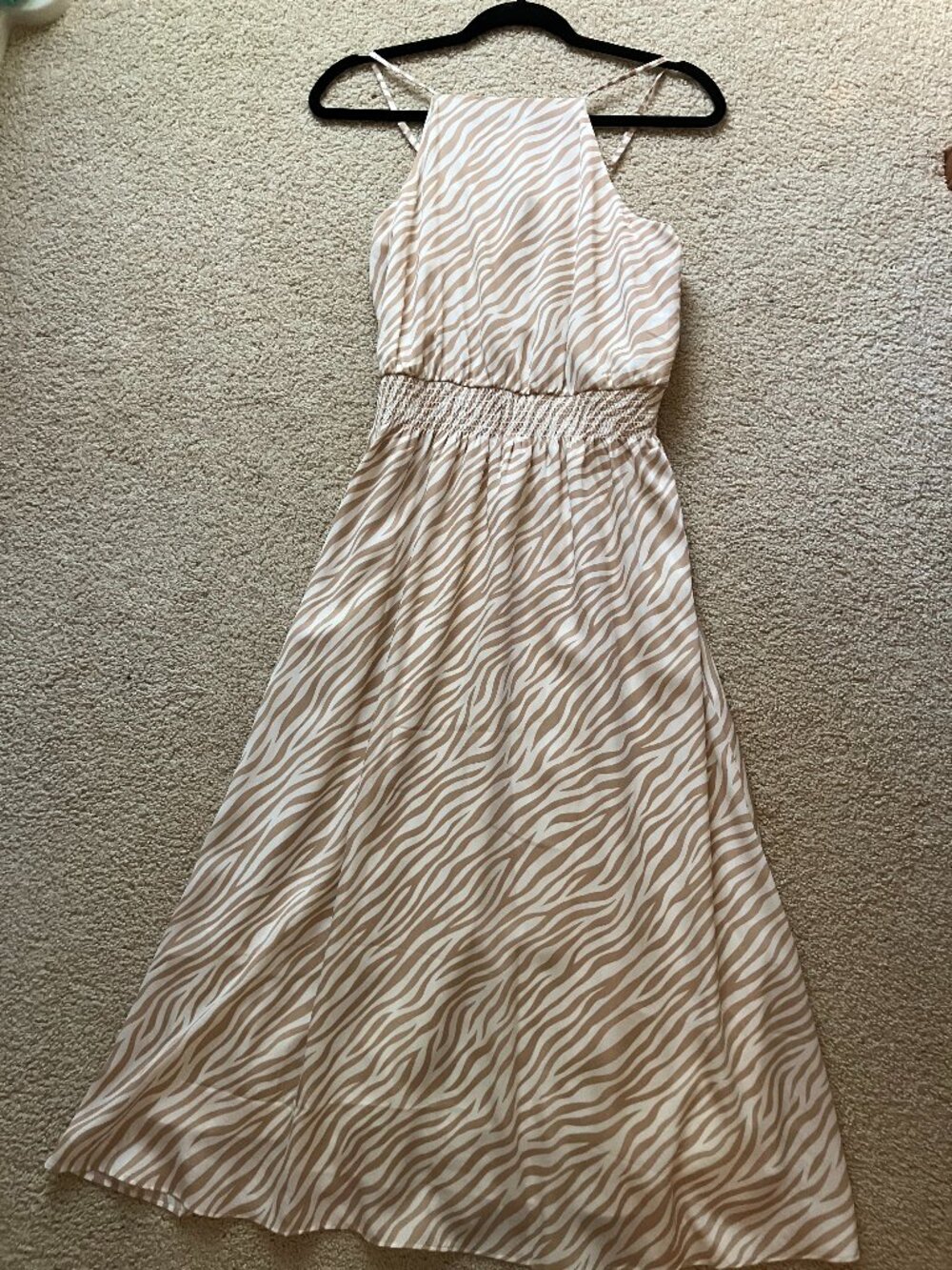 Ann Taylor, Size Small Dress, Beige/Tan Zebra Print